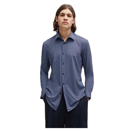 Hugo Kenno Long Sleeve Shirt Azul 42 Homem