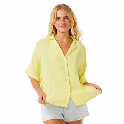 Rip Curl Premium Surf Short Sleeve Shirt Amarelo L Mulher
