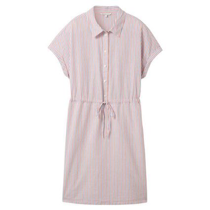 Tom Tailor Striped Dress Beige 2XL Mulher