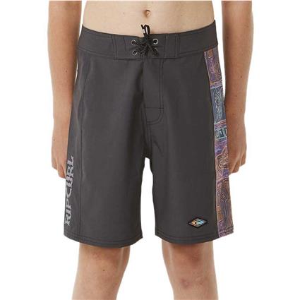 Rip Curl Lost Islands Block Mirage Swimming Shorts Cinzento 12 Years Rapaz