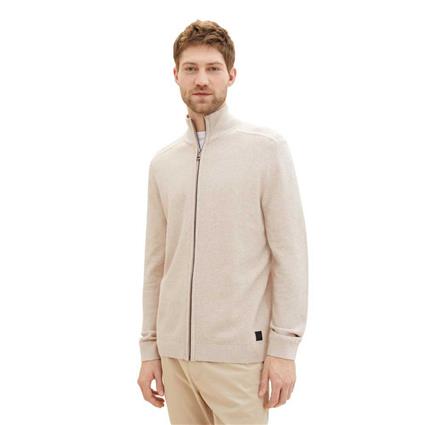 Tom Tailor Structured Knit Jacket Beige 2XL Homem