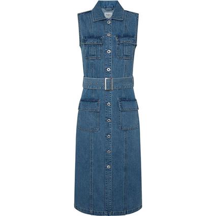 Pepe Jeans Liz Short Sleeve Short Dress Azul S Mulher