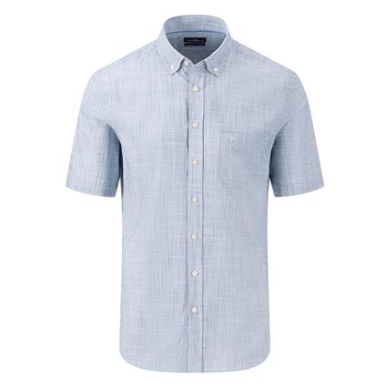 Fynch Hatton 14048091 Short Sleeve Shirt Azul L Homem