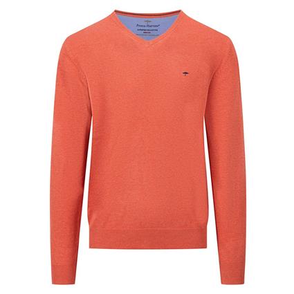 Fynch Hatton 1413211 V Neck Sweater Laranja 2XL Homem