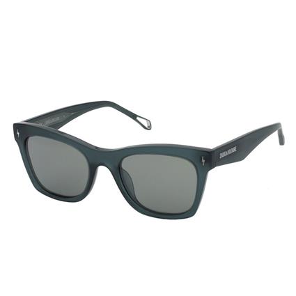 Zadig&voltaire Szv373 Sunglasses Verde Smoke Mirror Gold / CAT2 Homem