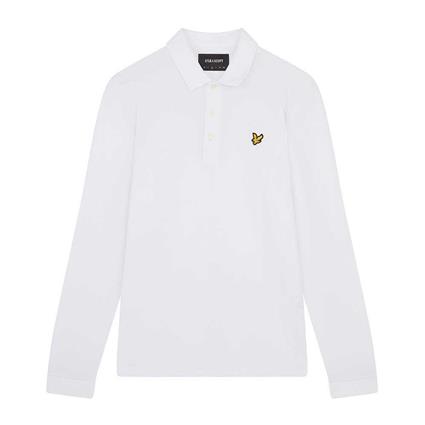 Lyle & Scott Lp400vog Long Sleeve Polo Branco L Homem