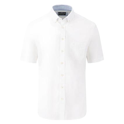 Fynch Hatton 14048091 Short Sleeve Shirt Branco XL Homem