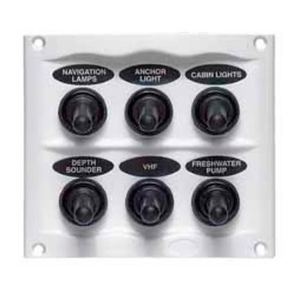 Bep Marine Waterproof Panel With 6 Switches Prateado