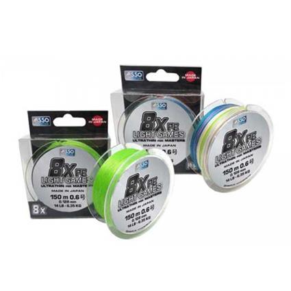 Asso 8x Light Games 300 M Braided Line Transparente 0.185 mm