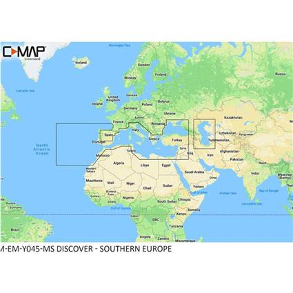 C-map Southern Europe Continental+ Nautical Chart Azul