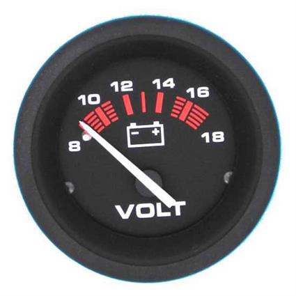 Veethree Amega 8-18v Voltmeter Prateado 52 mm