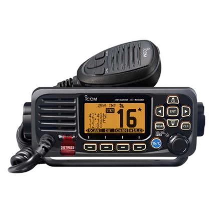 Icom Ipx7 25w Ic-m330ge Fixed Marine Vhf Radio Station Prateado