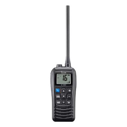 Icom Ipx7 6w Ic-m37e Portable Marine Vhf Radio Station Prateado