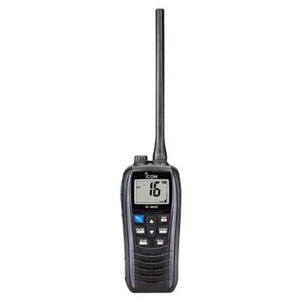 Icom Ipx7 5w Ic-m25 Euro Blue Portable Marine Vhf Radio Station Preto