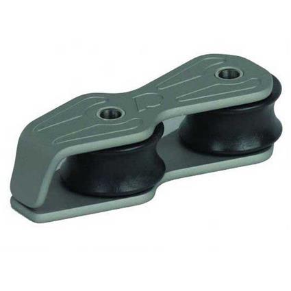 Rutgerson Marine Aluminium 2 Sheaves Idler Pulley Prateado 40 mm