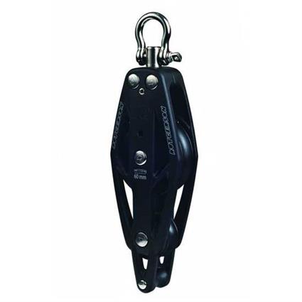 Rutgerson Marine Violin Pulley With Becket Preto 35 mm