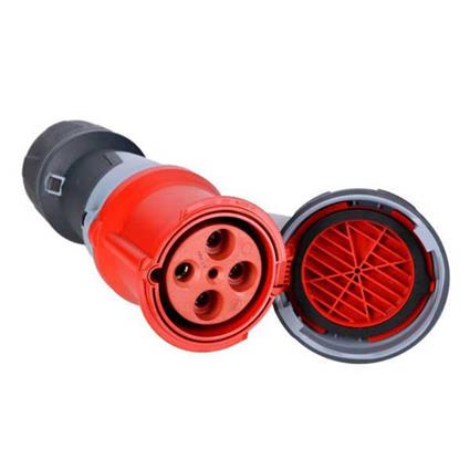 Mennekes Power Top Xtra 125a Ip67 400v 4 Poles Female Plug Vermelho