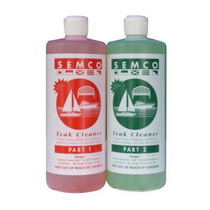Semco 2x950ml 1+2 Phase Teak Cleaner Set Transparente