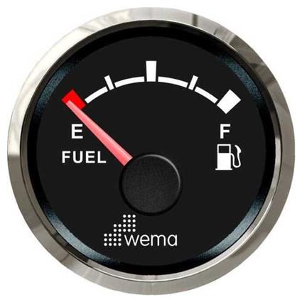 Wema Silverline Nmea2000 Fuel Level Indicator Prateado 52 mm