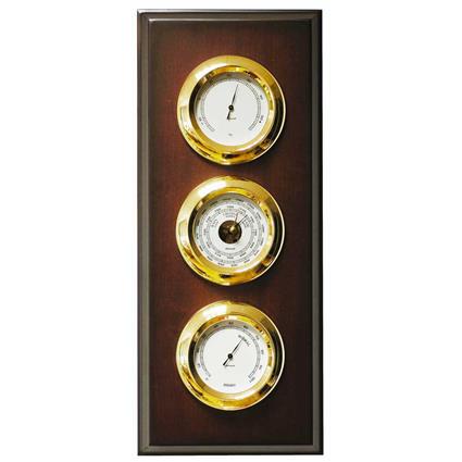 Autonautic Instrumental Pacific Series Gold Brass Weather Station Panel Dourado 120 mm