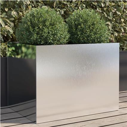 vidaXL Vaso/floreira 62x47x46 cm aço inoxidável prateado