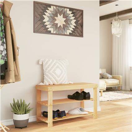 vidaXL Sapateira com 3 prateleiras 70x27,5x45 cm bambu