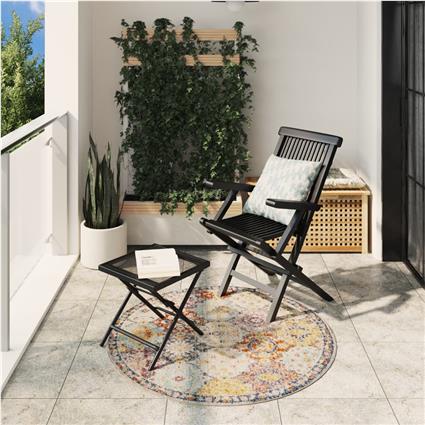 vidaXL Tapete de interior e exterior design vintage ARBIZU Ø 120 cm