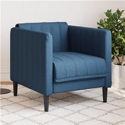 vidaXL Poltrona tecido azul
