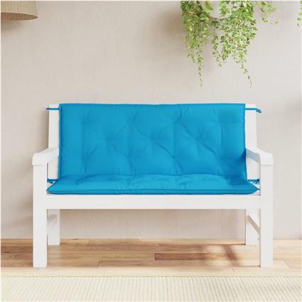 vidaXL Almofadões banco jardim 2 pcs tecido oxford azul-claro