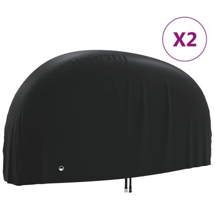 vidaXL Capas para bicicleta 2 pcs 200x70x110 cm tecido oxford 190T
