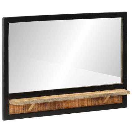 vidaXL Espelho com prateleira 80x8x55 cm vidro e mangueira maciça