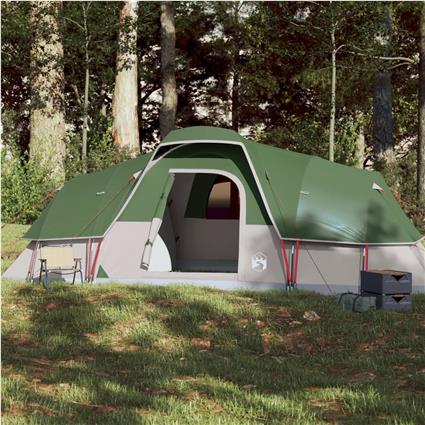 vidaXL Tenda familiar em cúpula para 11 pessoas impermeável verde