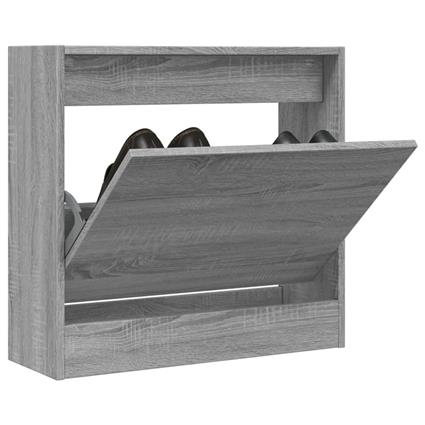 vidaXL Sapateira 60x21x57 cm derivados de madeira sonoma cinza