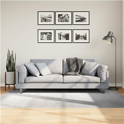 vidaXL Tapete de pelo curto IZA visual escandinavo 140x200 cm cinzento