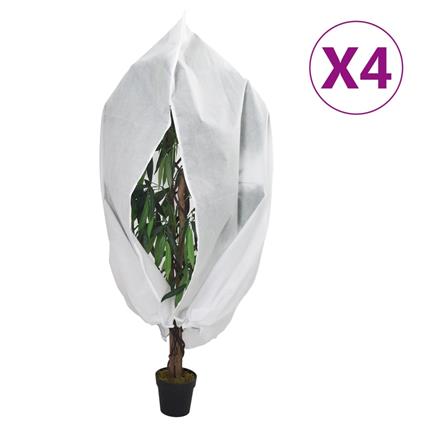 vidaXL Coberturas para plantas com fecho 4 pcs 70 g/m² 1,55x1,55 m