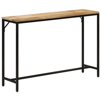 vidaXL Mesa consola 110x30x75 cm madeira mangueira áspera maciça/ferro