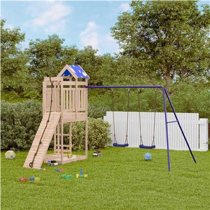 vidaXL Conjunto de brincar p/ exterior madeira de pinho maciça