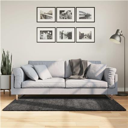 vidaXL Tapete shaggy de pelo alto PAMPLONA 120x170 cm antracite