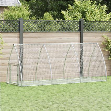 vidaXL Gaiola para coelhos 300x105x120 cm aço galvanizado prateado