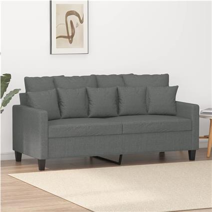 vidaXL Sofá de 2 lugares em tecido 140 cm cinzento-escuro