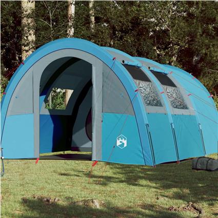 vidaXL Tenda de campismo túnel para 4 pessoas impermeável azul