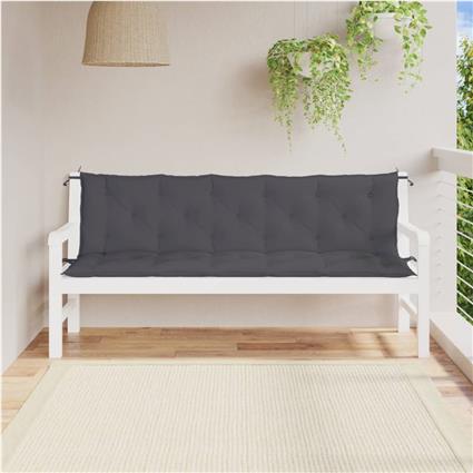 vidaXL Almofadões banco jardim 2pcs 180x50x7cm tecido oxford antracite