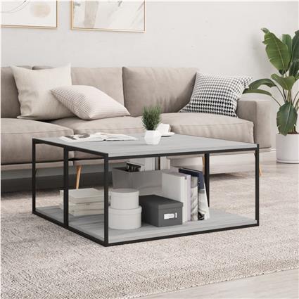 vidaXL Prateleiras de parede 4pcs derivados de madeira cinzento sonoma
