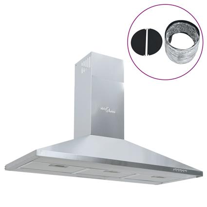 vidaXL Exaustor 90 cm aço inoxidável
