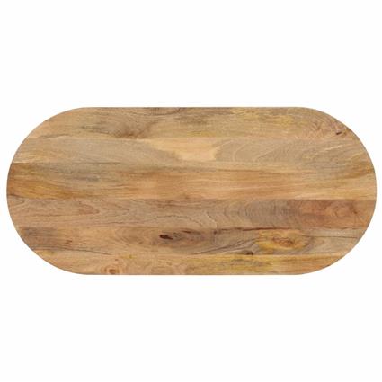 vidaXL Tampo de mesa oval 140x50x2,5 cm madeira de mangueira maciça
