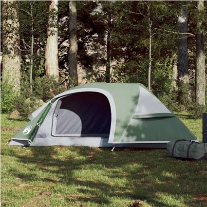 vidaXL Tenda de campismo cúpula para 1 pessoa impermeável verde