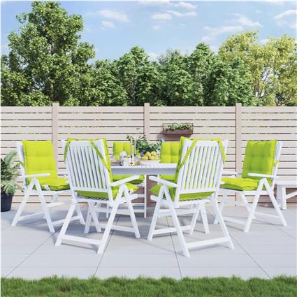 vidaXL Almofadões cadeira encosto baixo 6 pcs oxford verde brilhante