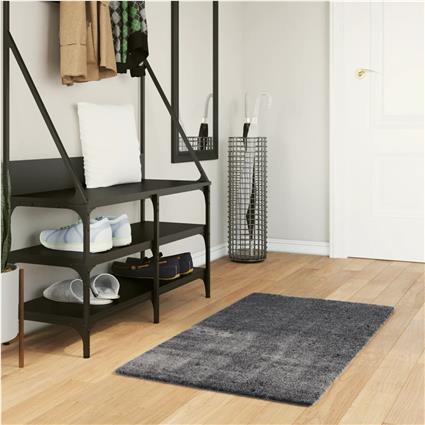 vidaXL Tapete pelo curto macio e lavável HUARTE 60x110 cm antracite