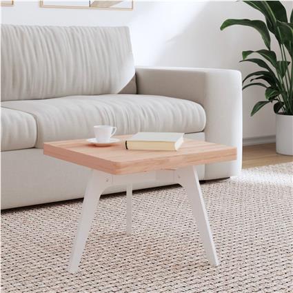 vidaXL Tampo de mesa quadrado 50x50x4 cm madeira de faia maciça
