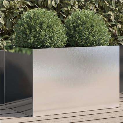 vidaXL Vaso/floreira 62x40x39 cm aço inoxidável prateado